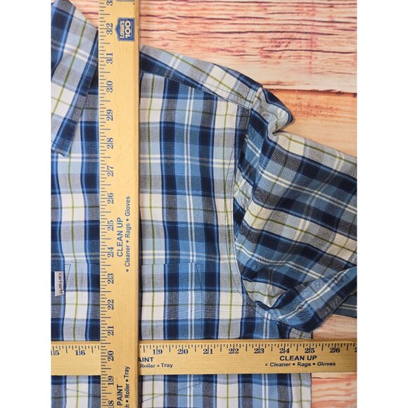 Carhartt Mens Relaxed Fit Short Sleeve Shirt XL - Blue Plaid - Picture 8 of 8